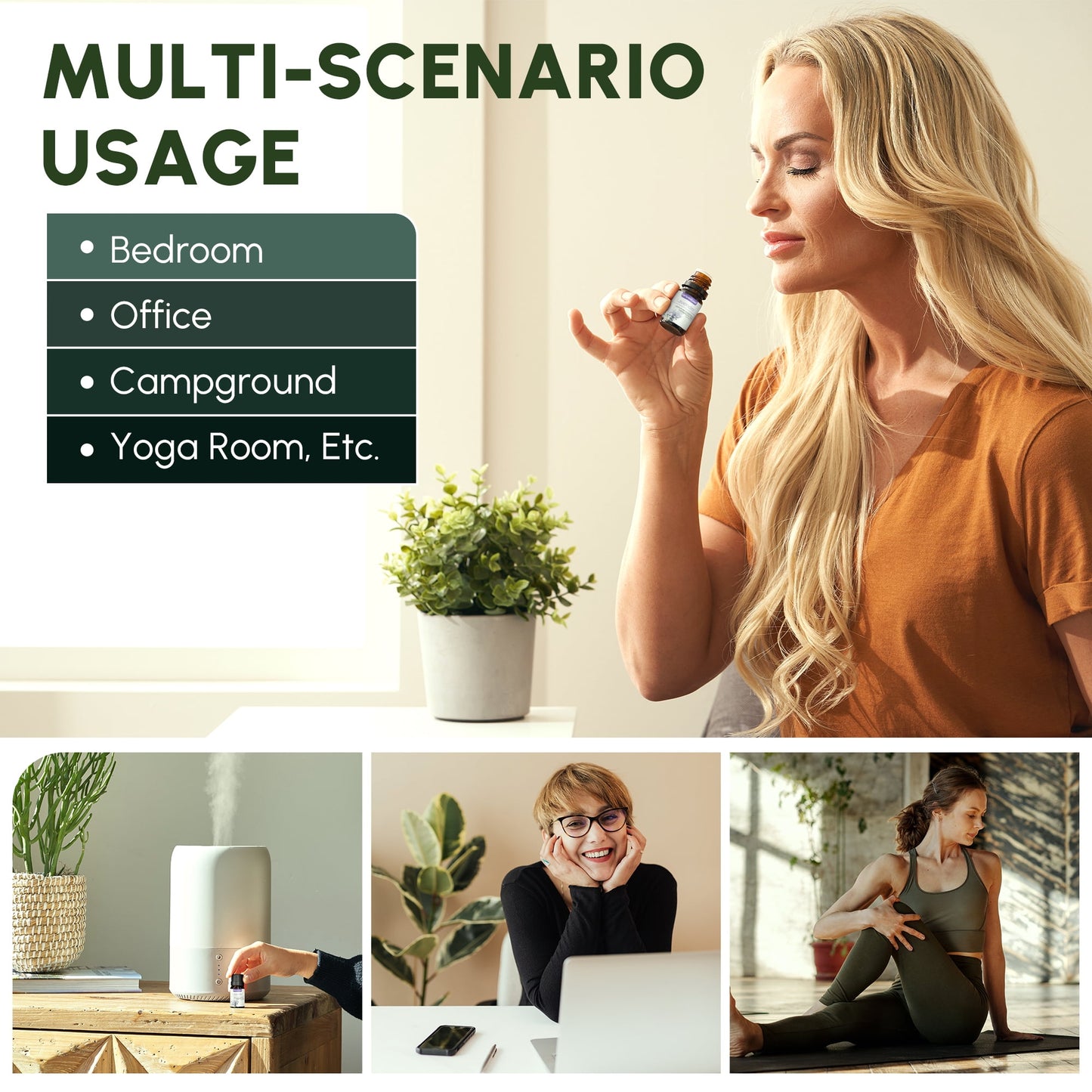 Essential Oils Set with Greeting Card, 100% Pure Essential Oil Gift Set for Essential Oil Diffuser, Aromatherapy, Sleep, Massage & DIY